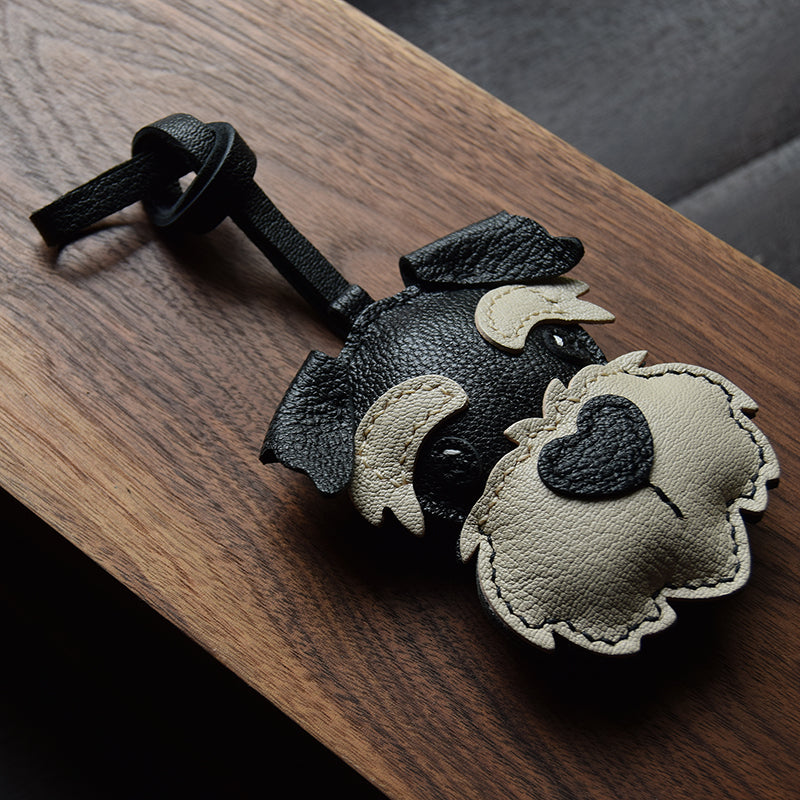Schnauzer Handmade Leather Charm