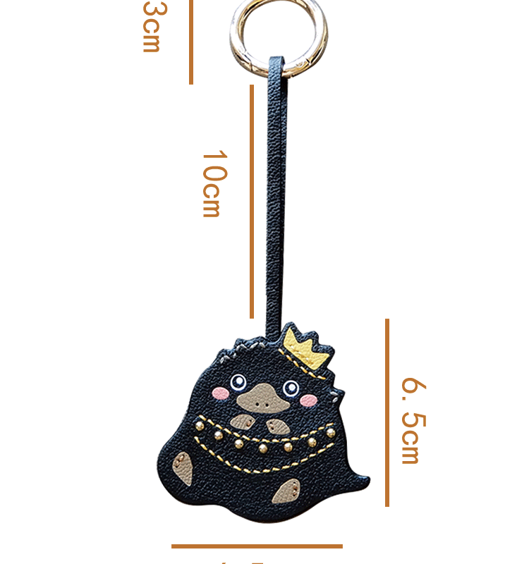 Crown Critter Handmade Leather Charm