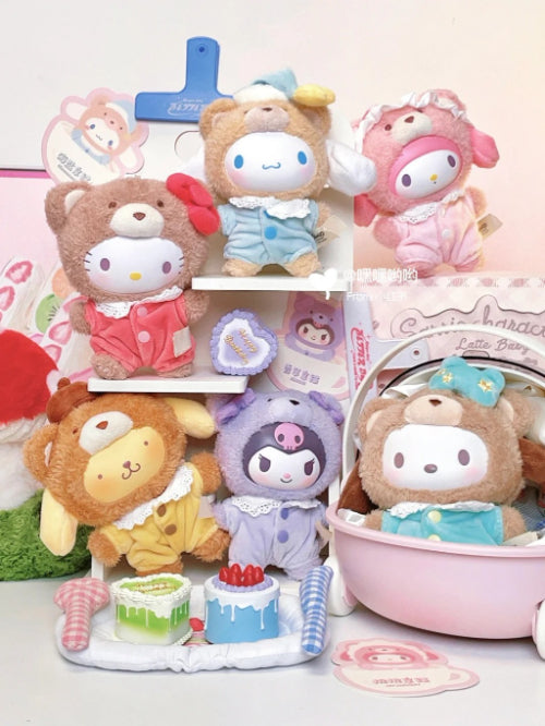 Sanrio Characters Latte Baby Vinyl Plush Pendant Doll Blind Box Sanrio Family Top Toy