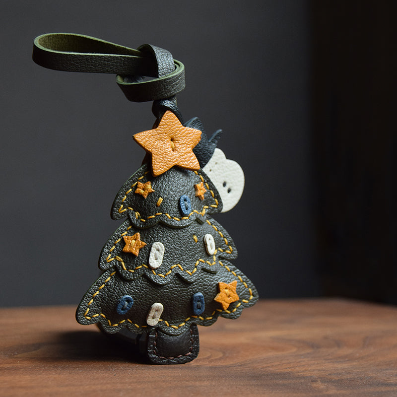 Christmas Duo Handmade Leather Charms