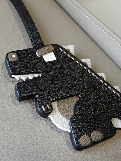 Dino Bite Handmade Leather Charm