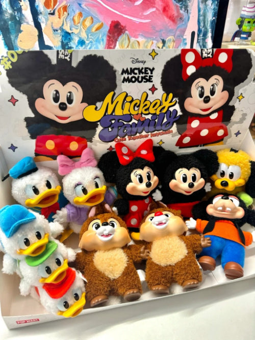 Mickey Family Cute Together Keychain Series Figures