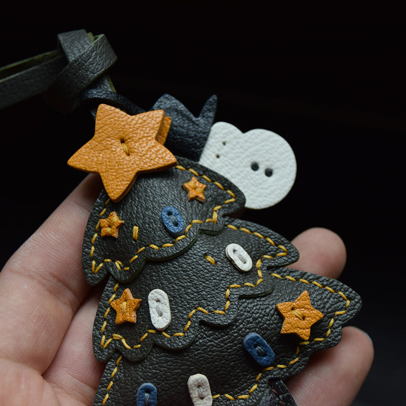 Christmas Duo Handmade Leather Charms