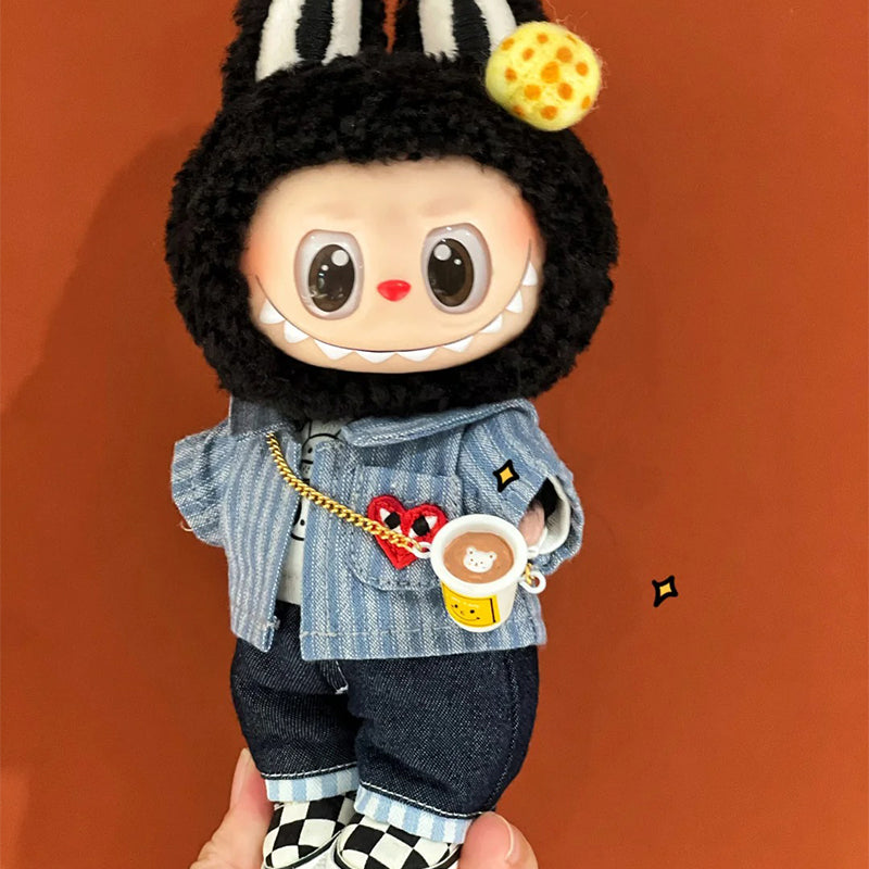 Labubu Bestie Trouble Twins – Denim Mood Edition | Fits 15cm/17cm Labubu | 2 Style Variants