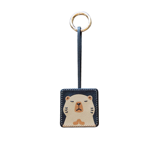 Chill Capybara Handmade Leather Charm