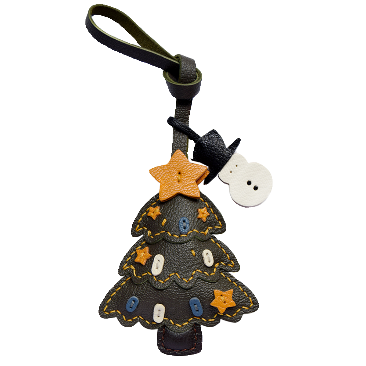 Christmas Duo Handmade Leather Charms