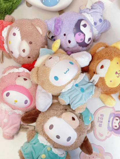 Sanrio Characters Latte Baby Vinyl Plush Pendant Doll Blind Box Sanrio Family Top Toy