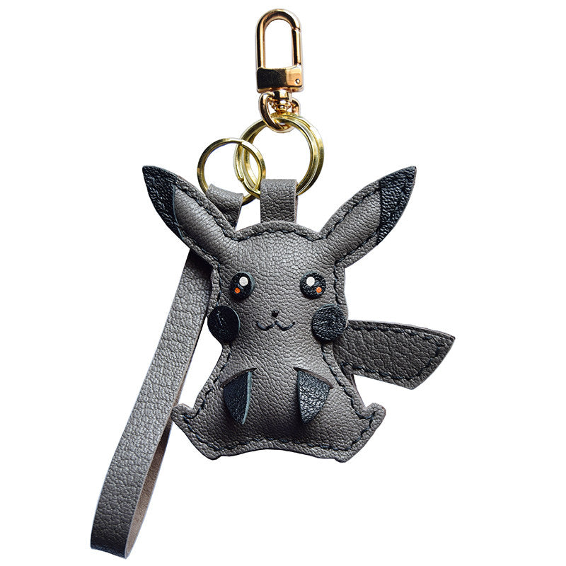 Pikachu Grey Handmade Leather Charm