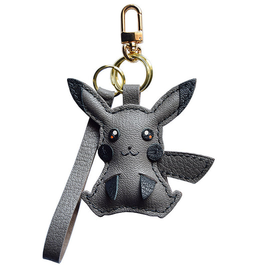 Pikachu Grey Handmade Leather Charm