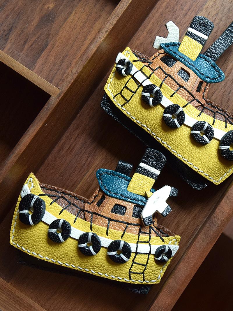 Boat Handmade Leather Charm