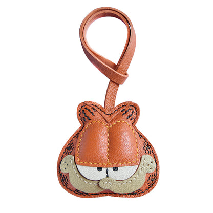 Orange Cat Handmade Leather Charm