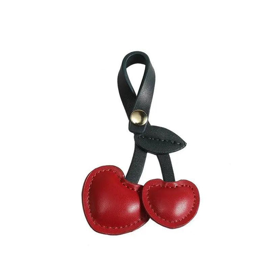 Cherry Duo Handmade Leather Charm