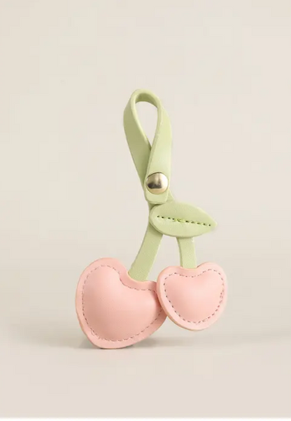 Cherry Duo Handmade Leather Charm