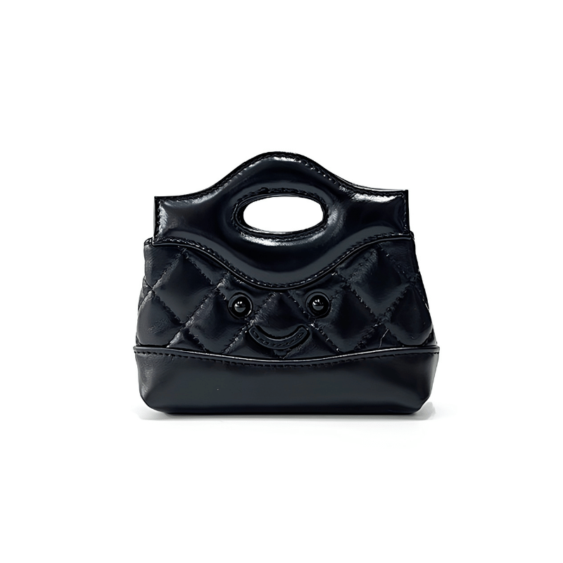 Petite Black Quilted Handle Bag