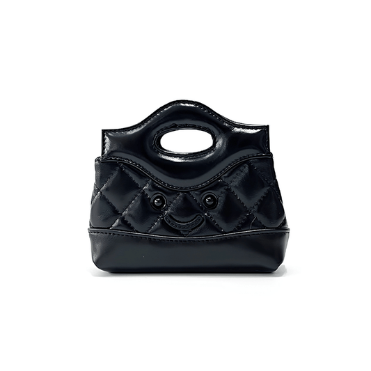 Petite Black Quilted Handle Bag