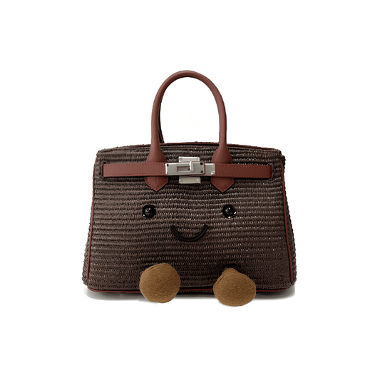 Classic Espresso Brown Woven Fluff BK Bag