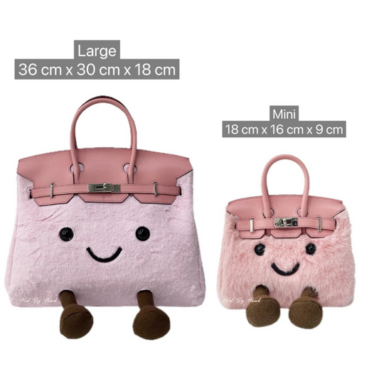 [New] Designer Inspired Jellycat Birkin H Bag Collection Pink