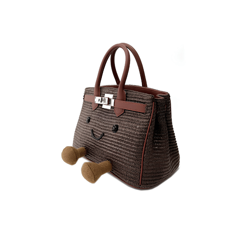Classic Espresso Brown Woven Fluff BK Bag