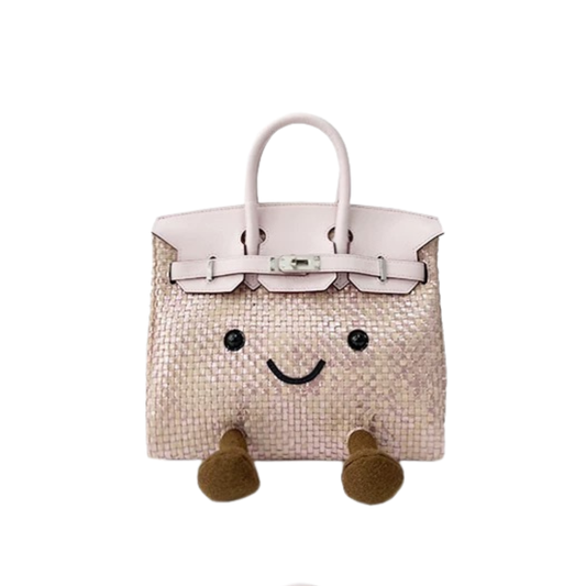 Classic Champagne Woven Fluff BK Bag