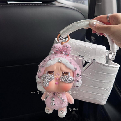 Authentic Pop Mart Crybaby Vinyl Plush Customized with Swarovski Crystals – Handmade Collectible