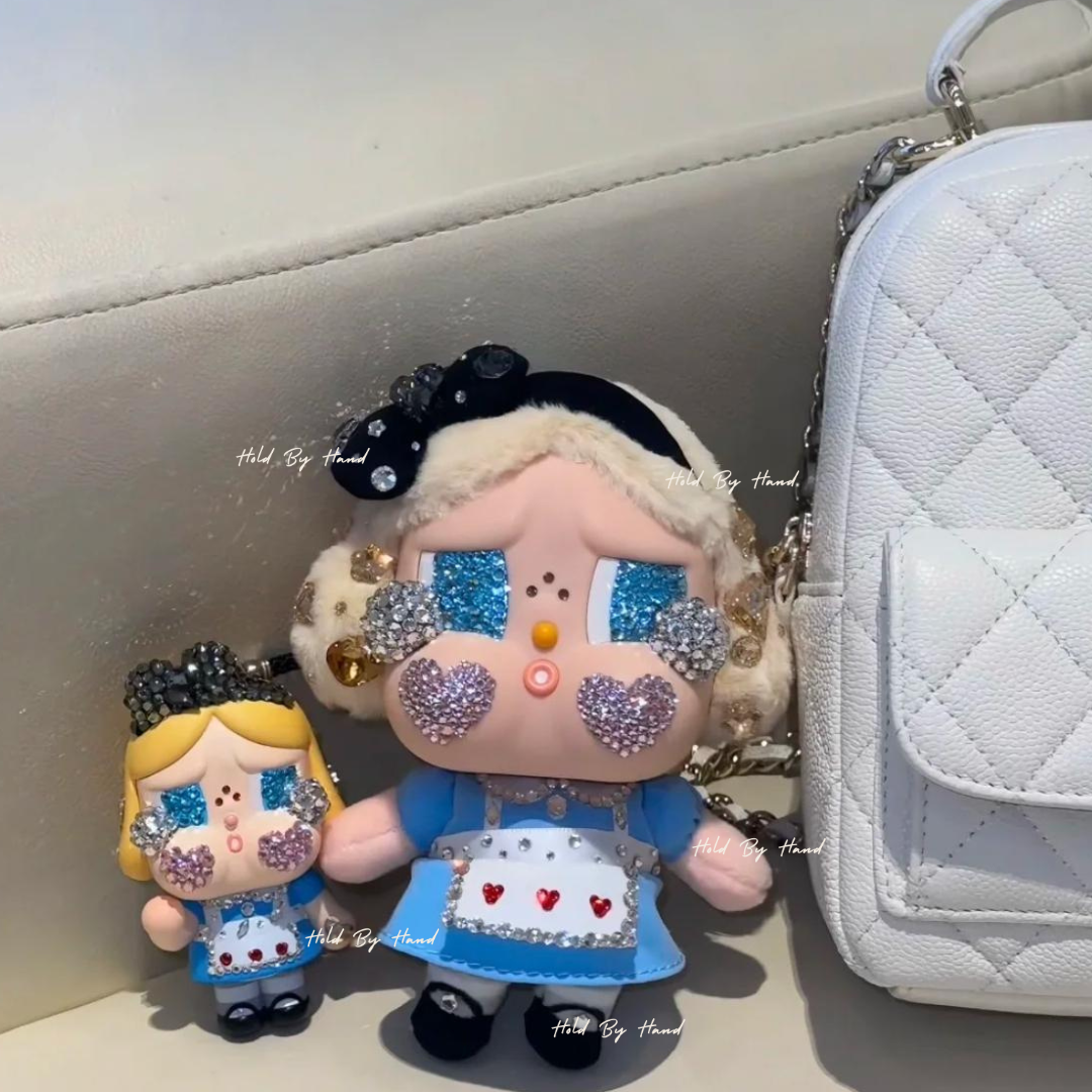 Authentic Pop Mart Crybaby Vinyl Plush Customized with Swarovski Crystals – Handmade Collectible