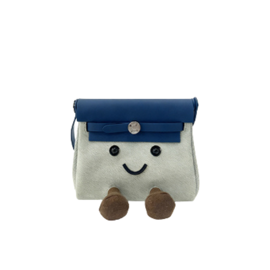 Blue Denim Sling Fluff Bag