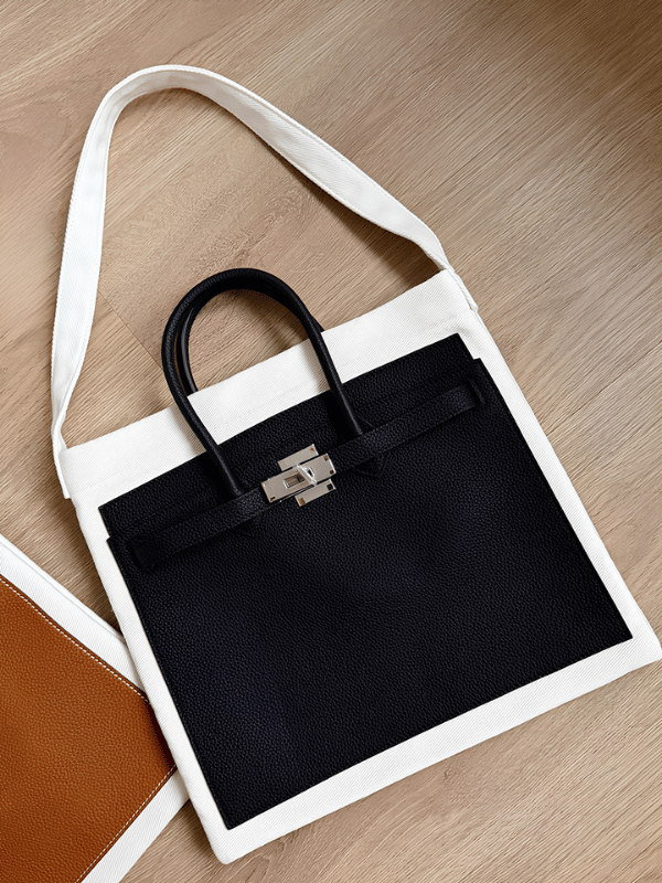 Classic Midnight White BK Tote Bag