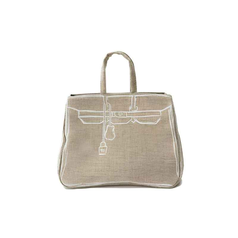 Linen Beige Sketch KL Tote Bag