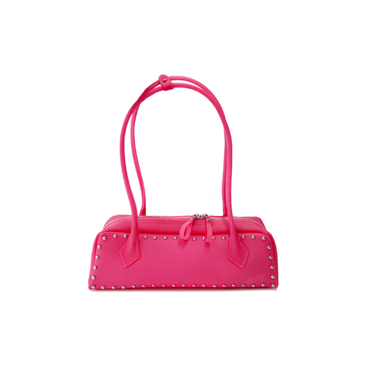 Hot Pink Studded Shoulder Bag