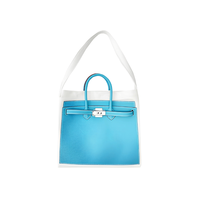 Classic Turquoise White BK Tote Bag