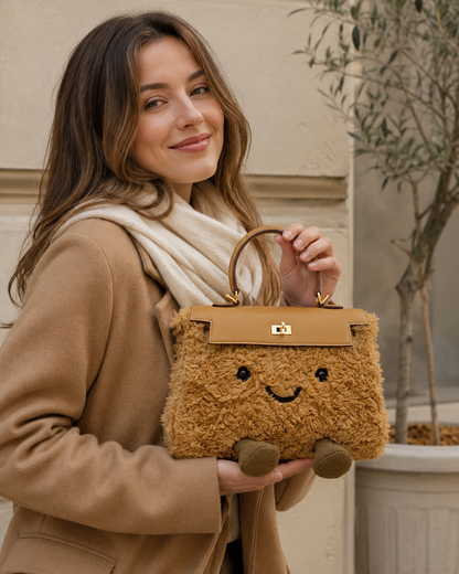 Classic Caramel Teddy Fluff Clarette Bag