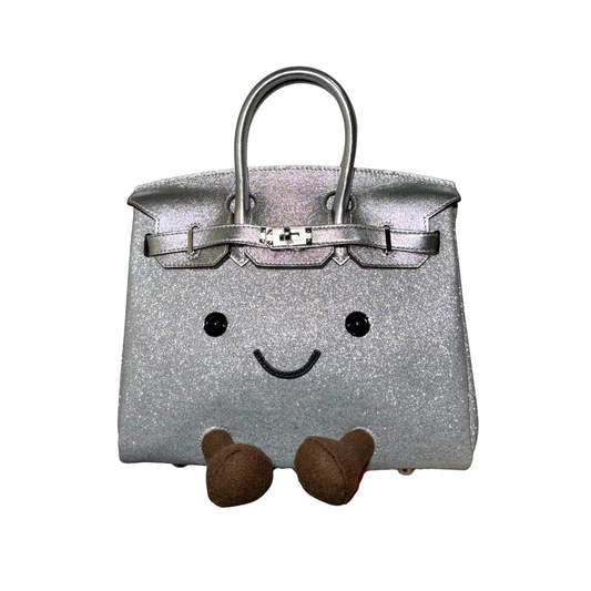 Classic Glitter Grey Fluff BK Bag