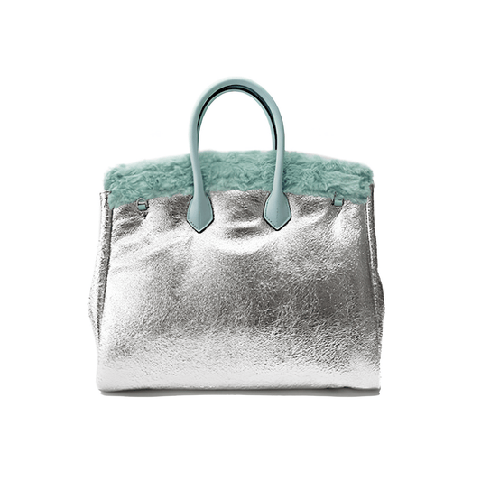 Large Mint Silver Fluff Melt BK Bag