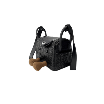 Black Woven Fluff Cuddle Bag