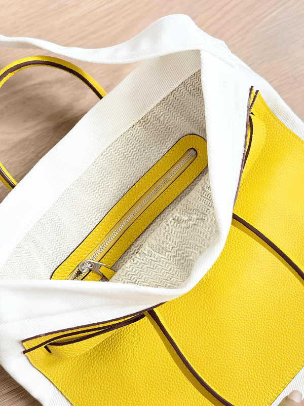 Large Lemon White BK Tote Bag
