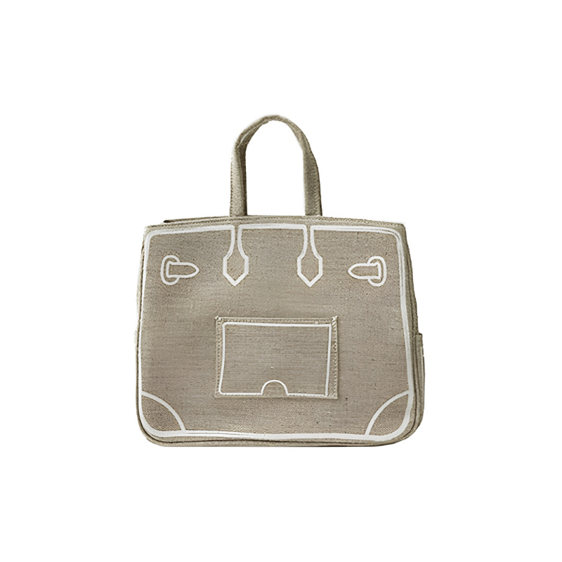 Linen Beige Sketch BK Tote Bag