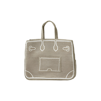 Linen Beige Sketch BK Tote Bag