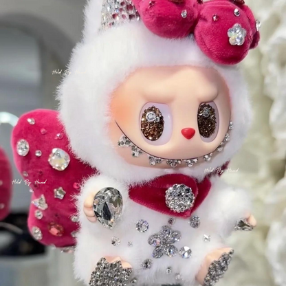Authentic Pop Mart Labubu Have a Seat Cola Vinyl Plush Customized with Swarovski Crystals – Handmade Collectible