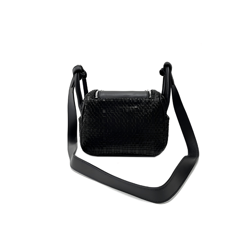 Black Woven Fluff Cuddle Bag