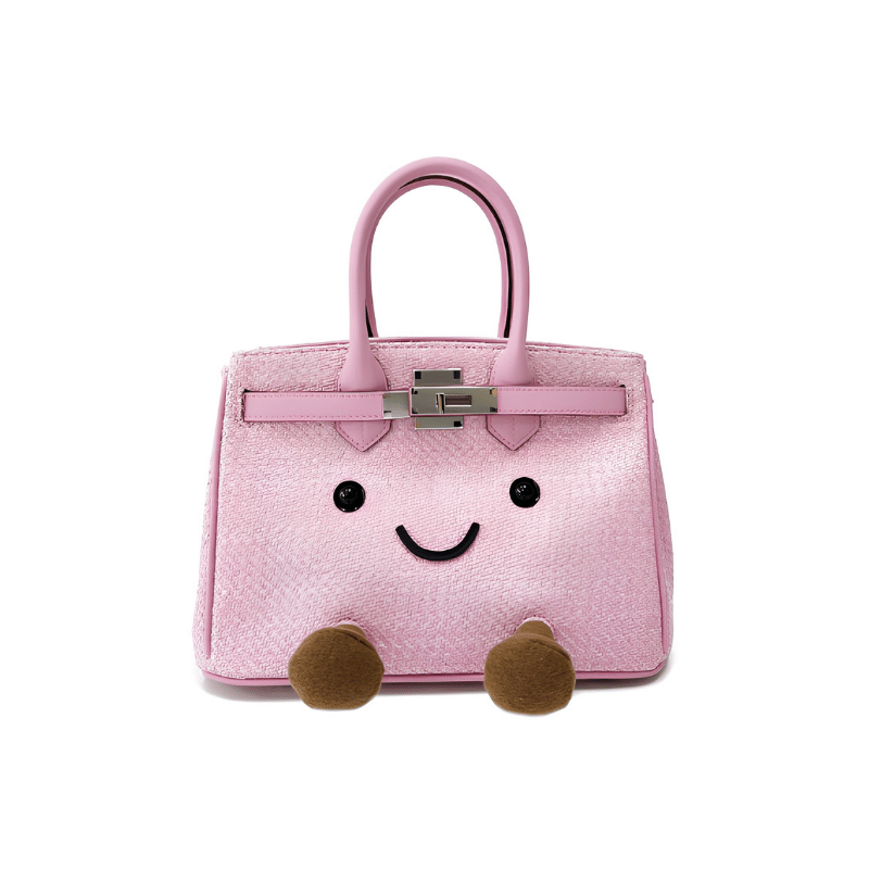 Classic Soft Pink Woven Fluff BK Bag