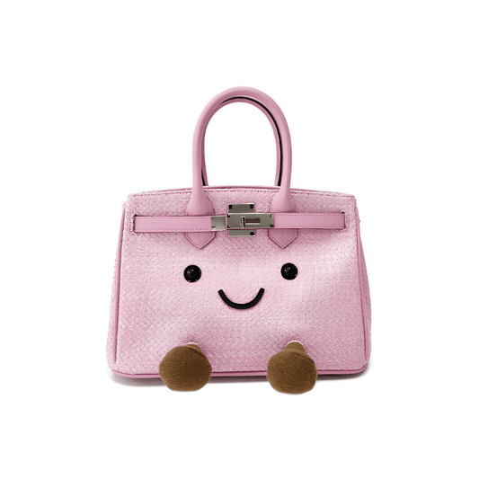 Classic Soft Pink Woven Fluff BK Bag