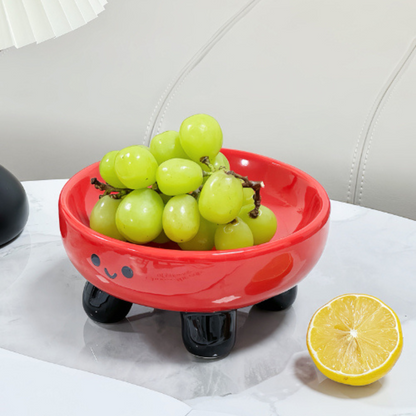 Smiley Four Legs Ceramic Fruit Bowl Collection