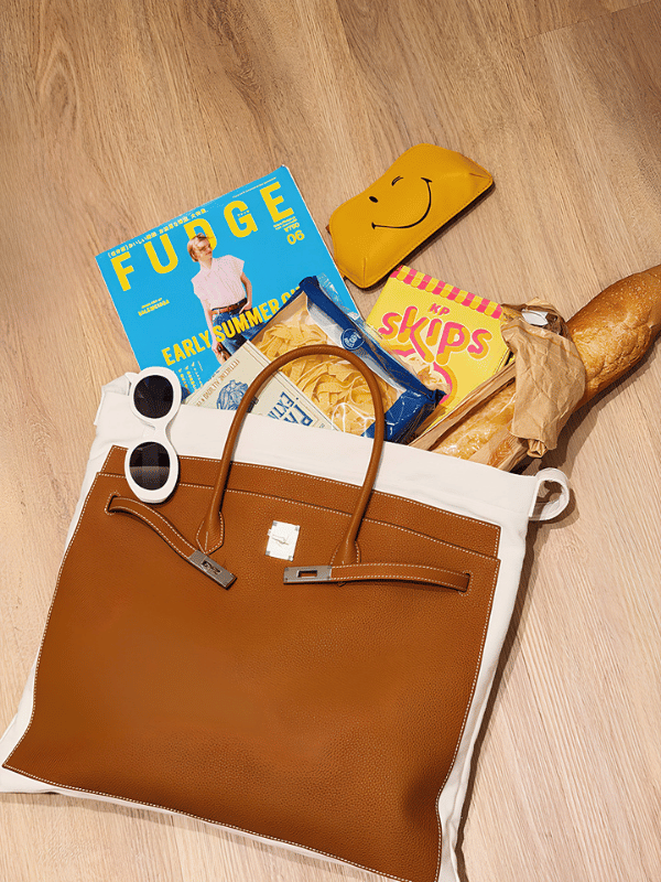 Classic Caramel White BK Tote Bag