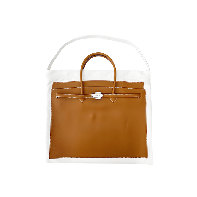 Large Caramel White BK Tote Bag