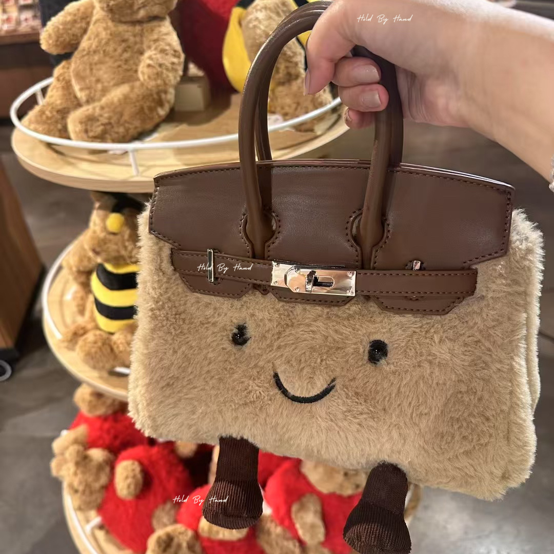 Brown Jellycat Birkin Bag – Hold by Hand