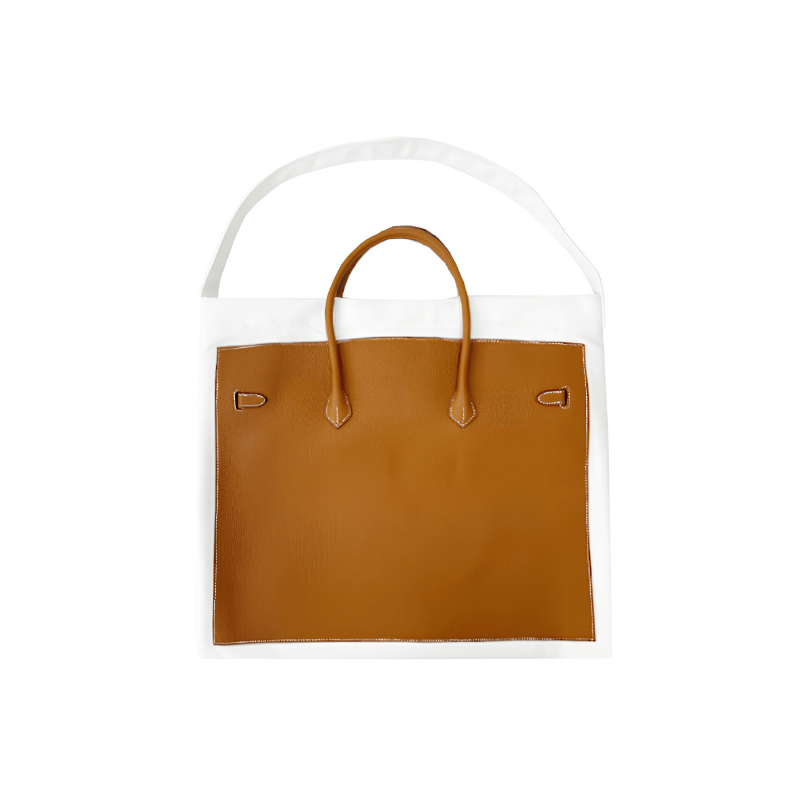 Large Caramel White BK Tote Bag