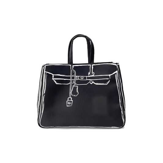 Classic Black Sketch KL Tote Bag