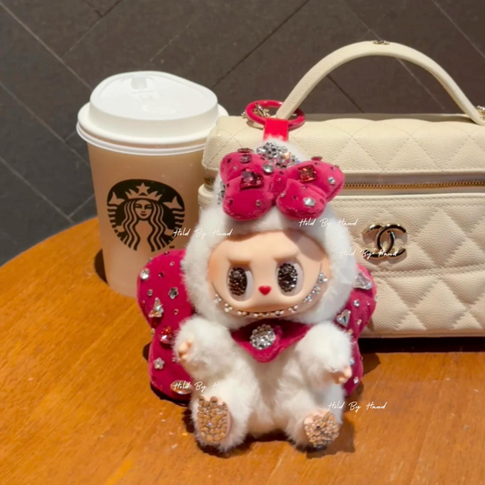 Authentic Pop Mart Labubu Have a Seat Cola Vinyl Plush Customized with Swarovski Crystals – Handmade Collectible
