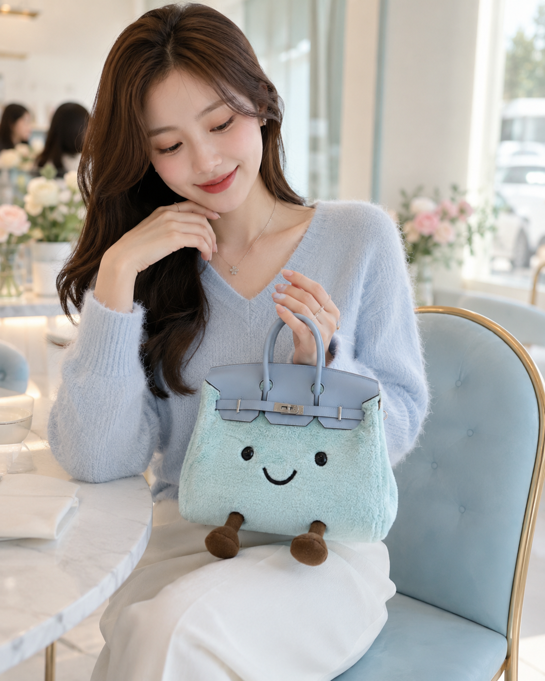 Classic Aqua Mist Fluff BK Bag