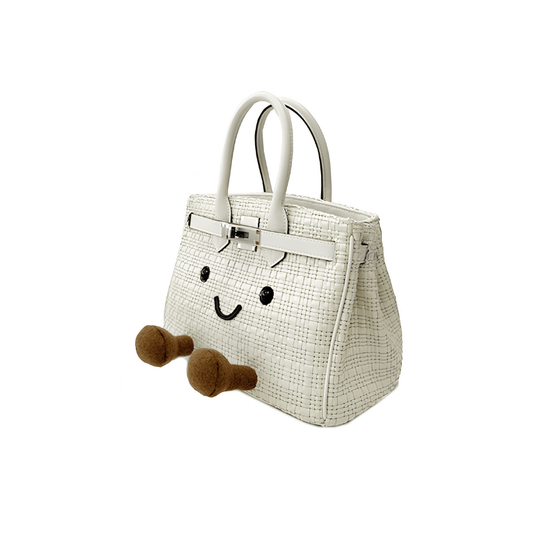 Classic Cream Woven Fluff BK Bag
